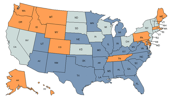 State Map for Biological Technicians