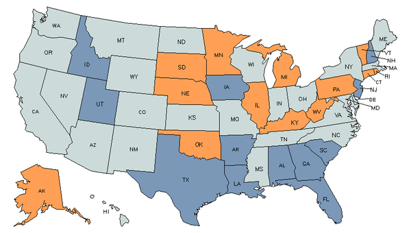 State Map for Child, Family, & School Social Workers