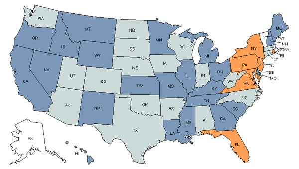 State Map for Computer Science Teachers, Postsecondary