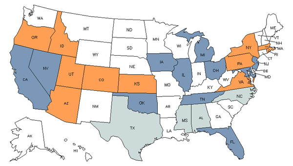 State Map for Architecture Teachers, Postsecondary