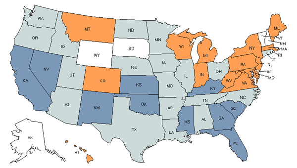 State Map for Physics Teachers, Postsecondary