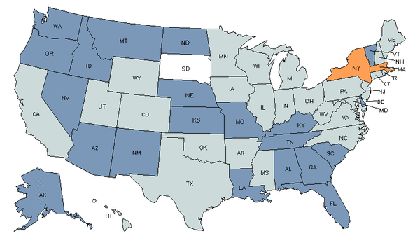 State Map for Art, Drama, & Music Teachers, Postsecondary