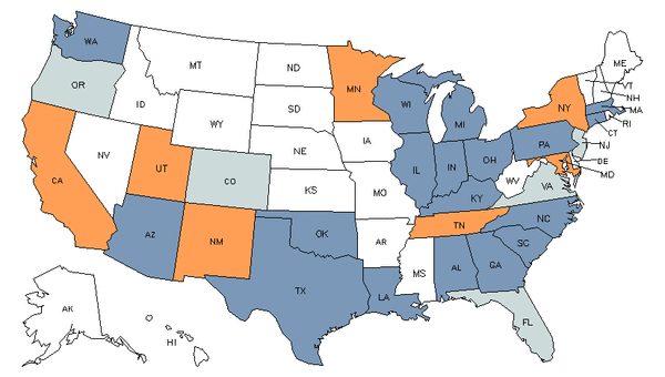 State Map for Sound Engineering Technicians