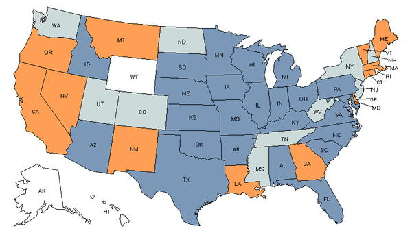 State Map for Camera Operators, Television, Video, & Film