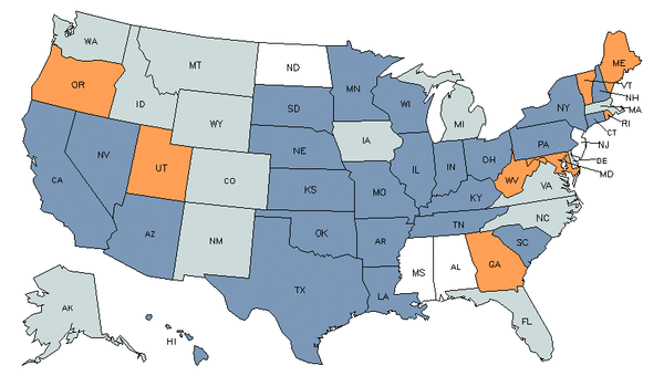 State Map for Naturopathic Physicians