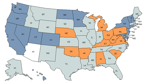 State Map for Physical Therapist Assistants