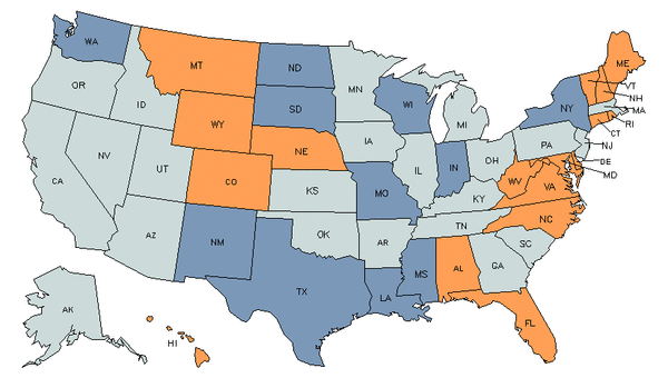 State Map for First-Line Supervisors of Landscaping, Lawn Service, & Groundskeeping Workers