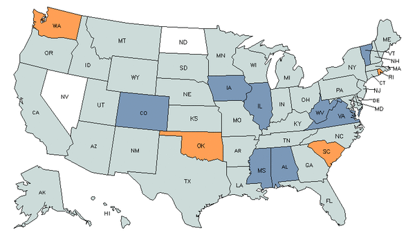State Map for Payroll & Timekeeping Clerks
