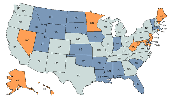 State Map for Human Resources Assistants