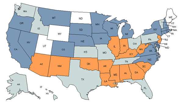 State Map for Meter Readers, Utilities