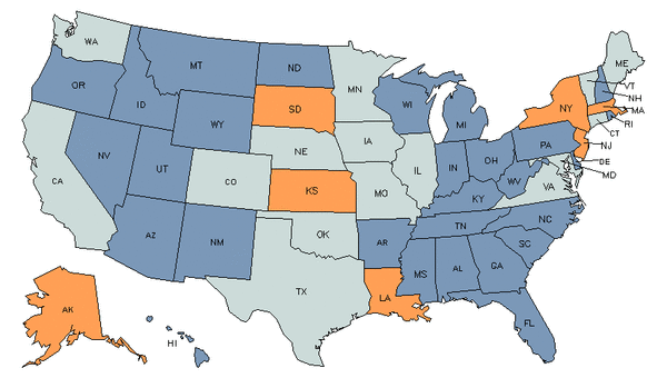 State Map for Executive Secretaries & Executive Administrative Assistants