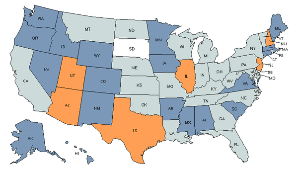 State Map for Data Entry Keyers