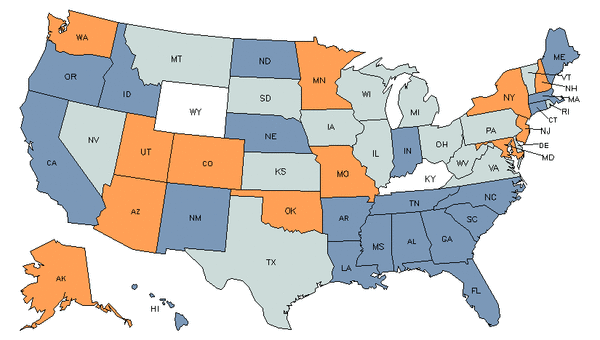 State Map for Office Machine Operators