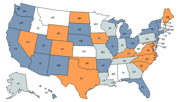 State Map for Insulation Workers, Mechanical