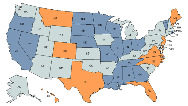 State Map for Construction & Building Inspectors