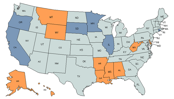 State Map for First-Line Supervisors of Mechanics, Installers, & Repairers