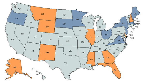 State Map for Telecommunications Equipment Installers & Repairers