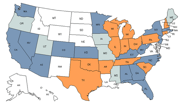 State Map for Heat Treating Equipment Setters, Operators, & Tenders, Metal & Plastic