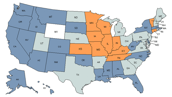 State Map for Print Binding & Finishing Workers