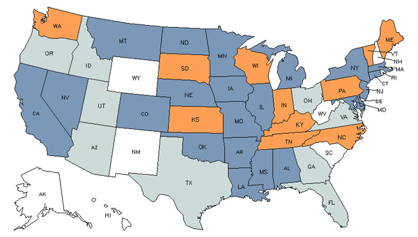 State Map for Furniture Finishers