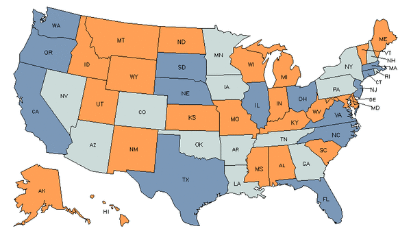 State Map for Hydroelectric Plant Technicians